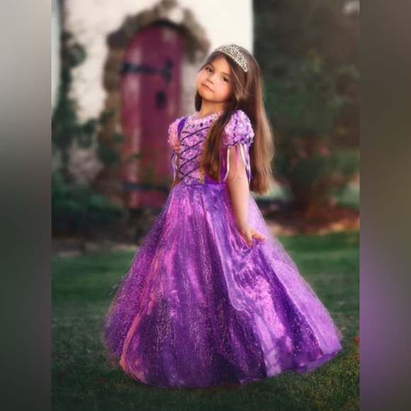 NWT Trish Scully Child Girls Princess Rapunzel Costume Dress Size 8 Princess NEW - Picture 1 of 16